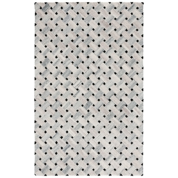 SAFAVIEH Genre Roza Geometric Area Rug, Gray/Brown, 6' x 9'
