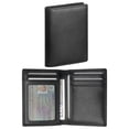 thumbnail image 1 of Billetera SIGFYER, doble, delgada, de piel auténtica, con bloqueo RFID, 1 of 6
