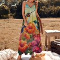 thumbnail image 2 of Flower Hummingbird Design Sleeveless Dress Woman Fashion Long Dresses Women's Summer Suit Dress 2025, 2 of 7