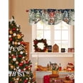 thumbnail image 4 of Merry Christmas Tie Up Valances Curtain, Funny Red Blue Yellow Gnome Snow Tree Adjustable Rod Pocket Short Window Treatment Tie Up Curtains Valances for Kitchen Living Room Bathroom 42x18 Inches, 4 of 9