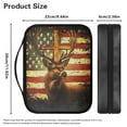thumbnail image 5 of FKELYI Grunge American Flag Elk Deer Cross Print Bible Cover for Women Men Faux Leather Book Cover with Handle Zippered Bible Case Church Bible Bag for Prayer Outdoor Study, 5 of 6