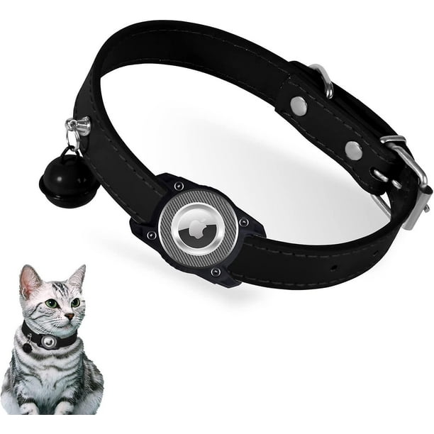 Airtag Cat Collar,adjustable Leather Gps Cat Collar For Boy Girl Cats