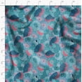 thumbnail image 3 of Soimoi Floral Print - Green, Pure Silk Fabric - 42 Inch Wide, 1 Yard, Lightweight Material, Perfect For Elegant Dresses, Sarees, Scarves, 3 of 6