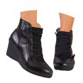 thumbnail image 4 of Xiaoxatg Women's Fashion Ankle Boots Comfortable Heel On Booties for Casual Daily Wear Winter Fall Non Sole 8 Black, 4 of 9