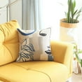 thumbnail image 6 of Blue and White Half Face Decorative Throw Pillow, 6 of 7