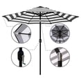thumbnail image 5 of Davee Furniture 9 Feet Black/White Stripe Crank and Tilt Market Umbrella, 5 of 7