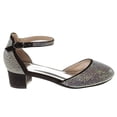 thumbnail image 3 of Badgley Mischka Big Kids Block Heeled Dress Shoes,   Black, 13, 3 of 7