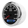 thumbnail image 1 of Pointer Tachometer, 85mm Boat Pointer Tachometer Red Backlight Stainless Steel IP67 Universal For Car Truck, 1 of 8
