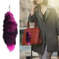 thumbnail image 2 of 3D Cute Tail Keychain Pendant Fashionable Hairy Animal Tail Handbag Accessory Key Ring Holder Pompoms Key Chains, 2 of 6