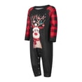 thumbnail image 3 of Family Matching Christmas Pajamas Santa Hat Deer Long Sleeve Tops Plaid Pants Set Baby Romper Outfits, 3 of 10