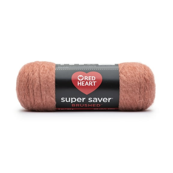Red Heart Super Saver Brushed Yarn-Clay