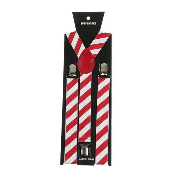Christmas Santa Snowman Christmas Suspenders Stanta Suspenders for Men Elstic X Back with Metal Clips Adjustable Suspender