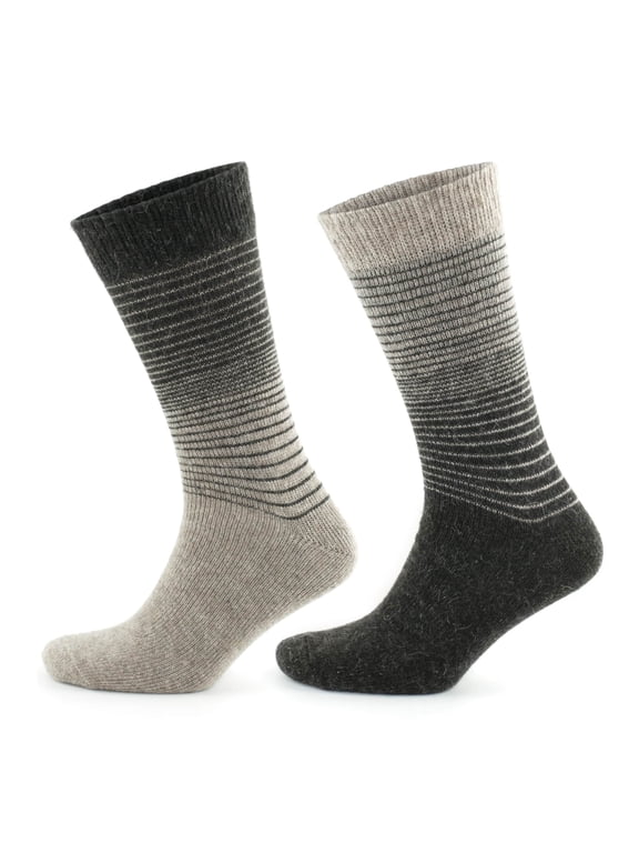 Alpaca Wool Socks For Men and Women | Cozy Warm Crew Socks | 2 Pairs | Model: 3098