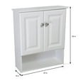 thumbnail image 3 of Design House 22" Wyndham 2-Door Bath Wall Cabinet, White, 3 of 12
