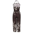 thumbnail image 5 of Ernkv Women's Jumpsuit Fashion Full Length Trousers Jumpsuit For Lady Wife Daughter Girlfriend Flower Print Comfy Lounge Casual Sleeveless Suspender Jumpsuit Coffee M, 5 of 8