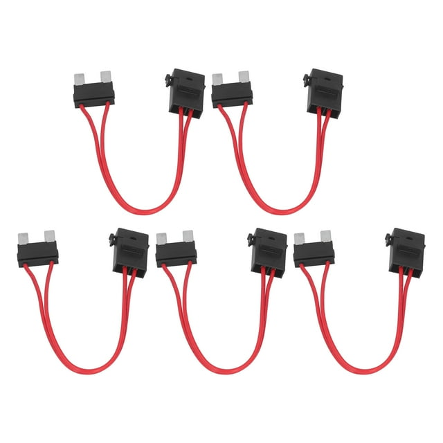 5Pcs Professional Mini Car Fuse Holder Connector Mini Heavy Duty Wire Extension for Vehicle ATM 20A 16AWG with 5 Fuses