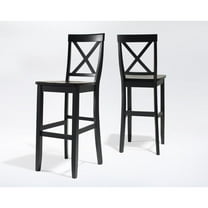 X-BACK BAR STOOL IN BLACK FINISH WITH 30 INCH SEAT HEIGHT. (SET OF TWO)