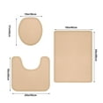 thumbnail image 2 of Clearance!aoksee Bath Mat, Soft Bath Mat 3 Piece With Toilet Lid Cover And Rug Combo Bath Mat 2 Piece And U-Shaped Toilet Floor Rug, Bath Rug for Bathroom, 2 of 6
