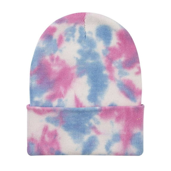Tie-Dye Knit Beanie, Tie-Dye Cotton Candy