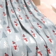 thumbnail image 3 of Light Blue Christmas Snowman and Tree Pattern Blanket,Comfortable Soft Lamb Wool Throw Blanket,All Season,Warm Lightweight Blankets for Sofa Bed Couch Living Room Chair,60"x80", 3 of 4