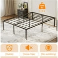 thumbnail image 5 of Full Bed Frame, Heavy Duty Metal Platform, No Box Spring Needed, Steel Slat Support, Easy Assembly, Noise-Free, 12 inch Underbed Storage Space, Black, 5 of 10