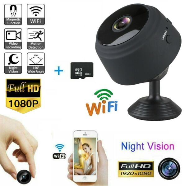 1080P HD Mini Spy IP WIFI Camera Wireless Hidden Home Security DVR Night Vision 