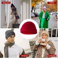 thumbnail image 2 of Qarigey Gorro de lana de tendencia, buena elasticidad, gorras clásicas de pescador sin borde, tocados crimpables a prueba de viento para montañismo, Sombreros Rojo brillante Qarigey AP009365-01B, 2 of 6