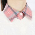 thumbnail image 3 of Kukuzhu Lady Half Shirt Blouse Collar Plaid Dickey Fake Collar False Collar Detachable Collar for Women, 3 of 5