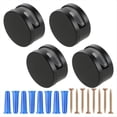 thumbnail image 1 of 4 Pcs Matériel de Montage pour Miroir Sans Cadre Supports Réglables Clips de Fixation Kit de Suspension pour Miroir avec Vis Ancrages, 1Ensemble * Clips de Support de Miroir, Noir, 1 of 7
