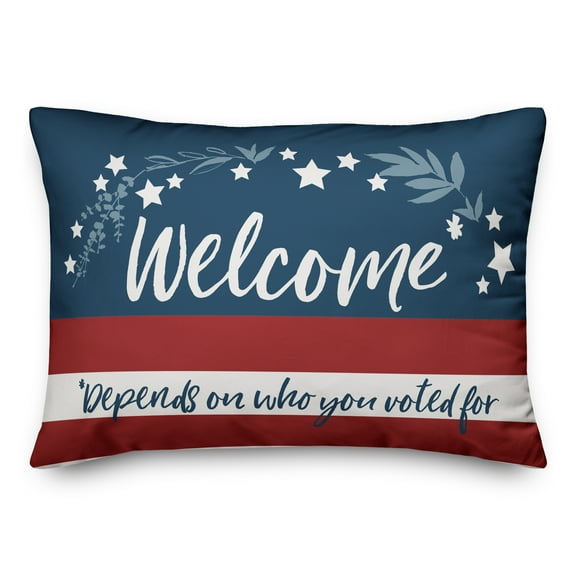 Creative Products Depends on Who You Voted For 20 x 14 Indoor / Outdoor Pillow