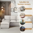 thumbnail image 4 of Walsunny Sectional Sofa couches set Oversized U Shaped Sleeper bed Couch with Double Chaise 4-Seat Cloud Couch for Living Room Home Apartment Light Beige, 4 of 12