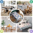 thumbnail image 6 of Pioneer Flower Floral Print Pattern Rectangle Tablecloth 60"x120",Waterproof Polyester Rectangle Table Cloth, Wipeable Spillproof Polyester Tablecloth for Dining, Camping, Indoor and Outdoor, 6 of 6