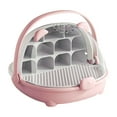 thumbnail image 2 of EHJRE Silkworm Breeding Box Transparent Detachable Compartments Insect Feeding Box pink, 2 of 8