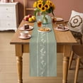 thumbnail image 2 of Green Flower Branch Table Runner 72 Inches, Spring Summer Farmhouse Botanical Bed Runner Dresser Scarves Tabletop for Indoor Outdoor Parties/Ceremony/Banquet, 14" x 72", 2 of 9