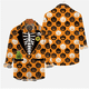 thumbnail image 2 of Camiseta de Halloween para hombre, camisa de calabaza con botones, suave, cómoda, transpirable, informal, traje de moda, corbata, Calavera, 2023, 2 of 4