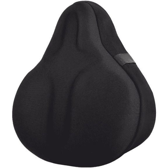 AJOHBM Comfort Wide Gel Bike Seat Cushion, 4-Layer Padded Saddle Cover for Peloton & Exercise Bikes