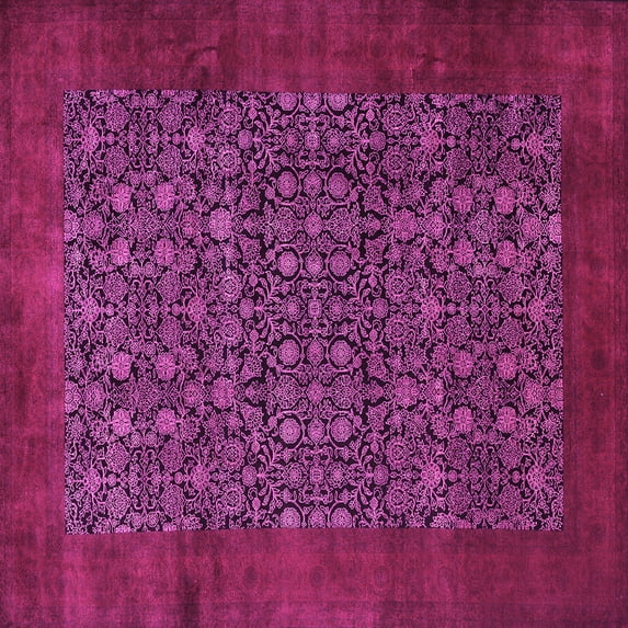 Ahgly Company Indoor Square Persian Pink Traditional Area Rugs, 8' Square