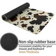 thumbnail image 5 of Cow Print Mouse Pad XL, Cow Extended Large Gaming Mouse Pad for Desk, Brown Black Cow Skin Mouse Pad, Cute Cow Print Mousepad, Long Big Mouse Mat, Cow Gifts Decor Stuff Accessories, 31.5 X 11.8 Inch, 5 of 7