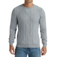 thumbnail image 4 of Iceglad Mens Sweater Crewneck Cable Knit Pullover Sweater Casual Twist Textured Sweaters, 4 of 8
