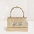 thumbnail image 1 of Women Evening Bag Bow Clutch Purse Glitter Rhinestone Sparkly Mini Square Bag Wedding Party Prom Purse, 1 of 5