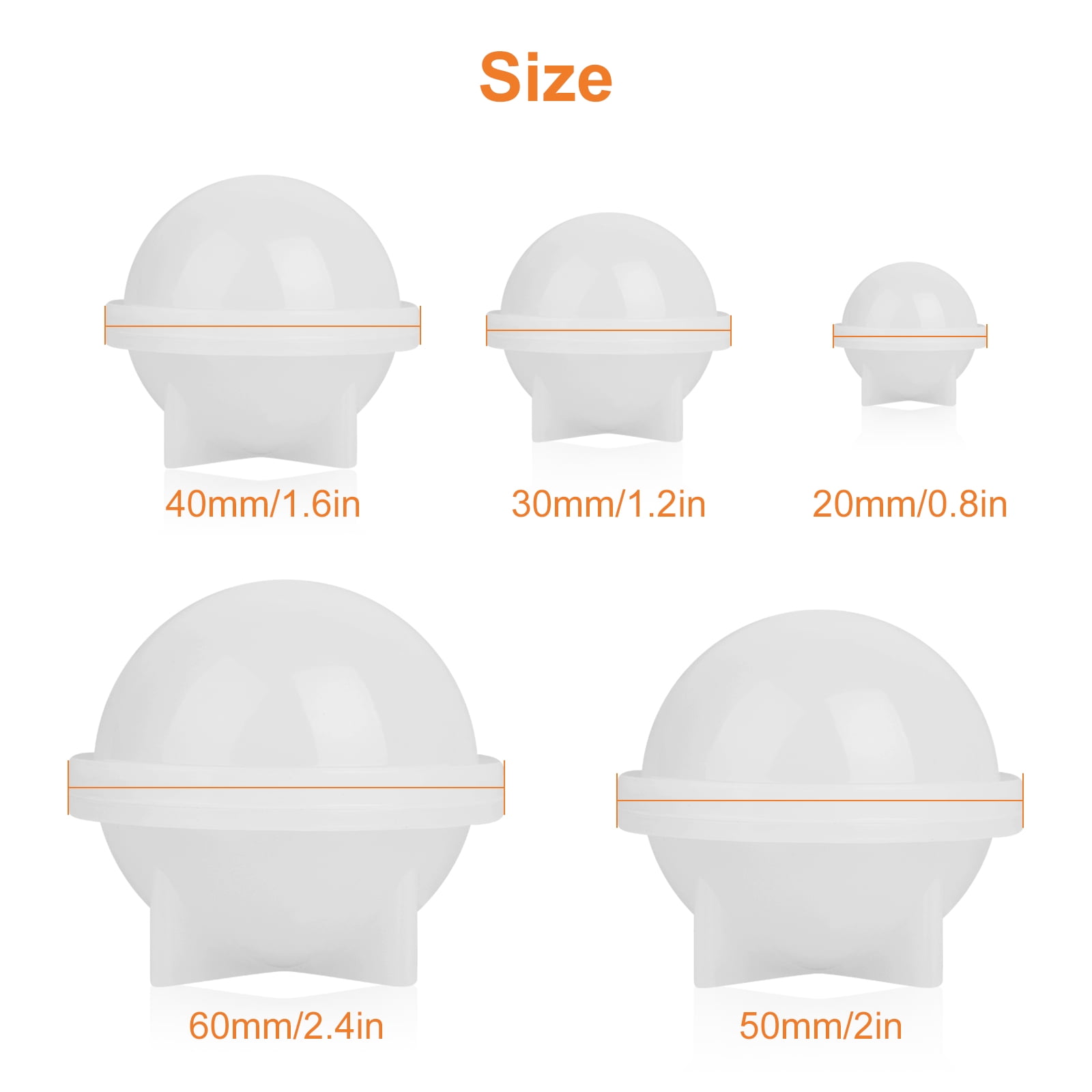 Size Square Silicone Resin Molds Size Round Ball Resin Molds - Temu