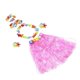 thumbnail image 3 of 6 Set Hawaiian Grass Skirt Flower Hula Lei Wristband Garland Fancy Dress Costume, 3 of 5