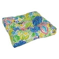 thumbnail image 3 of Blazing Needles Outdoor 19-inch Square Chair Cushion, 19" x 19", Alfinia Fresco Caspian, 3 of 5