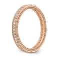 thumbnail image 5 of 14k Rose Gold Round Diamond Eternity Wedding Band Milgrain Edge Ring Size 8 - 1/3 Ct., 5 of 5