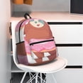 thumbnail image 6 of Goofa Sloth with Donuts1 Print Casual Backpack for Women Men,Waterproof High School Bookbag,Lightweight Travel Daypack,Classic College Backpack,Laptob Backpack, 6 of 6