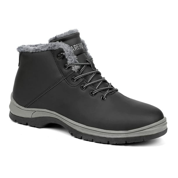 Botas de nieve CARENURSE resistentes al agua para hombre con forro de piel para invierno