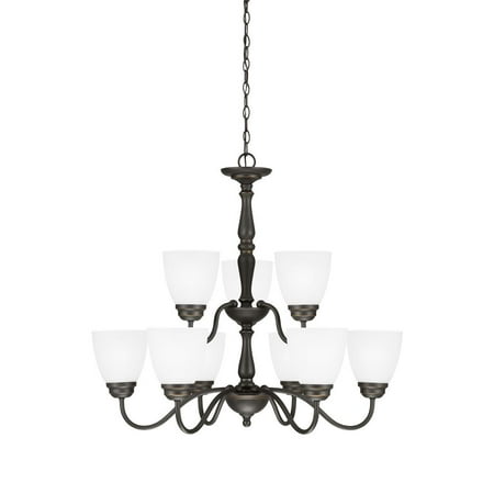 - Sea Gull Lighting 3112409-191 Roman Bronze Northbrook 9-Light 2 Tier Chandelier