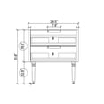 thumbnail image 4 of 30" Striped Bathroom Vanity in Aquamarine | Elegant Grille Design for Bathroom Aesthetics | E1 Grade Panels with Water Resistance | Double - Drawer Storage Solution, 4 of 7