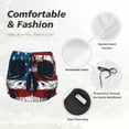 thumbnail image 4 of Balery American Flag Skull Pantalones cortos deportivos para mujer con forro y dos bolsillos, elásticos, para entrenamiento, gimnasio, yoga-Medium, 4 of 7