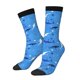 thumbnail image 1 of Fotbe Cute Shark Calcetas Largas con Estampado para Hombre y Mujer – Calcetas de Compresión Transpirables y Elásticas, Viajar y Uso Diario Talla 5-11, 1 of 6